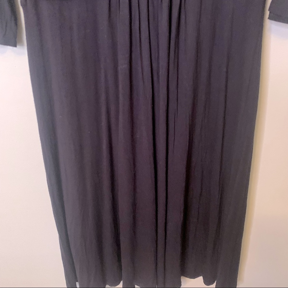 PURE COLLECTION Black Jersey Faux Wrap Midi Dress - Picture 14 of 16